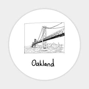Cityscape Oakland California Magnet